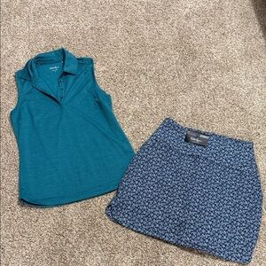 Small Walter Hagen Navy Patterned Skort with matching tank